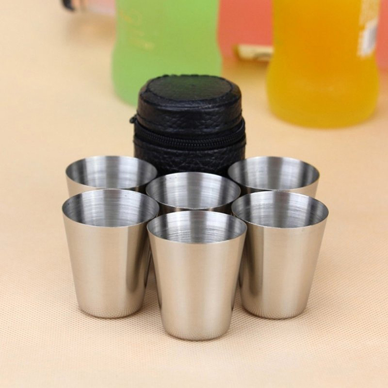 Coffee Tea Games - 4/6 pezzi tazze in acciaio inossidabile