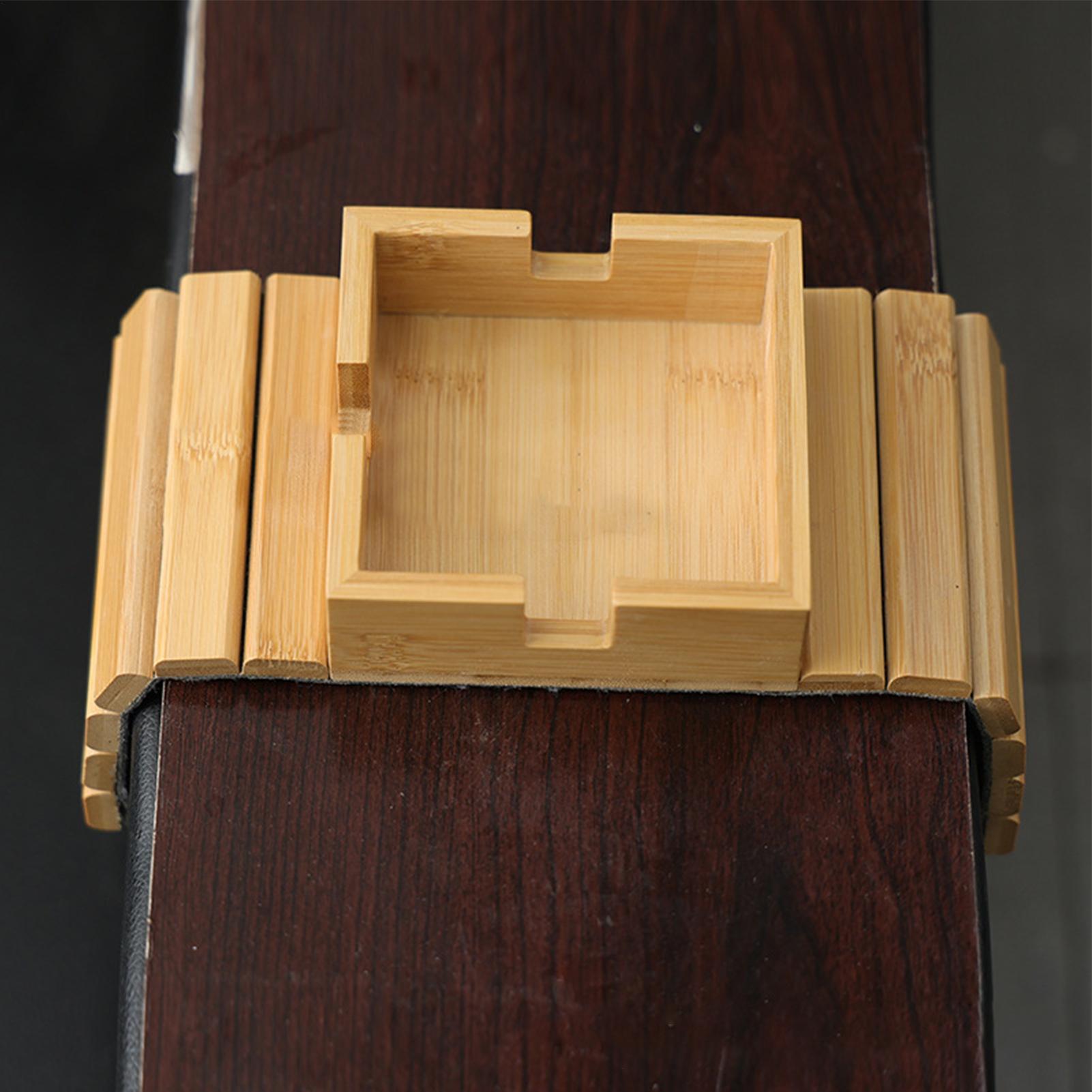 Bamboo Tea Tray - Portabicchieri per Divano in Legno, Vassoio