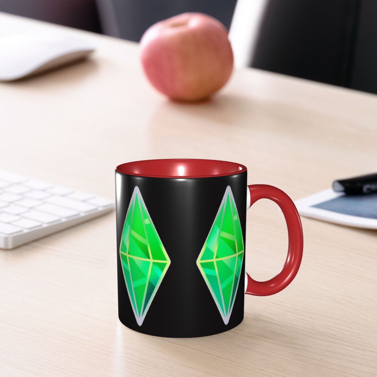 Coffee Tea Green - Tazza Sim Sims 4 con Plumbob