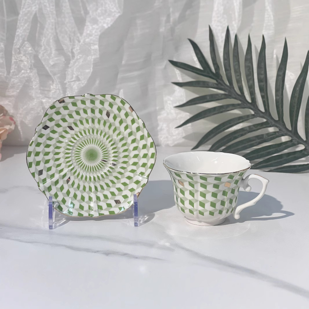 Set di tazze da caffè e piatti - Coffee Tea Green recensione e prezzo