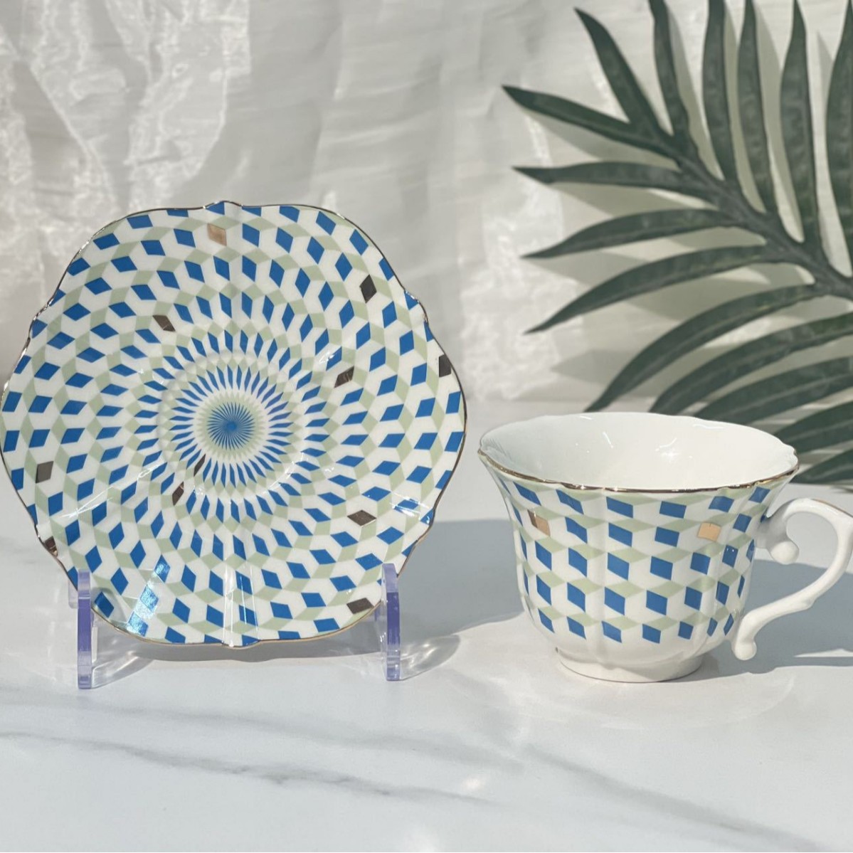 Set di tazze da caffè e piatti - Coffee Tea Green recensione e prezzo