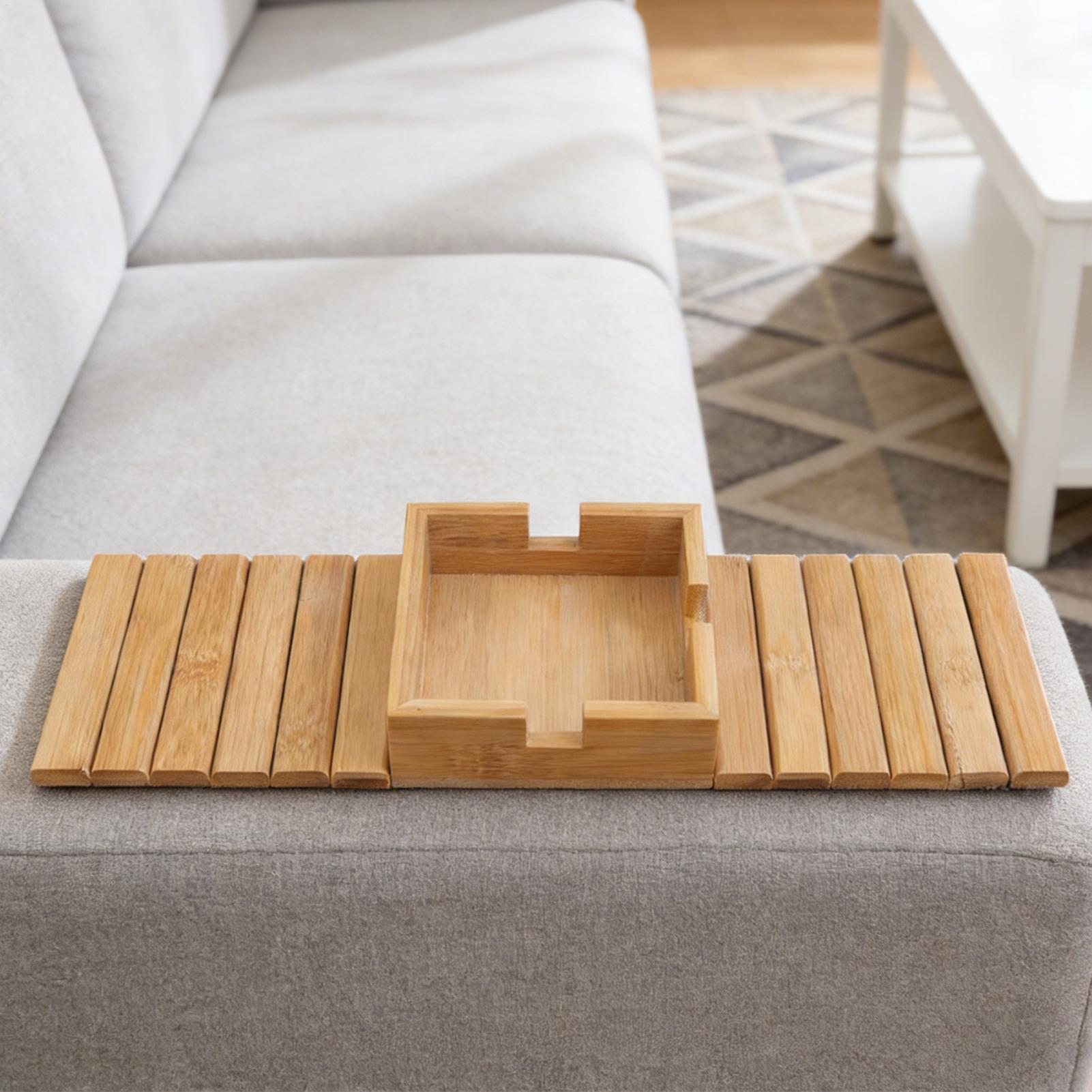 Portabicchieri per Divano in L - Bamboo Tea Tray recensione e prezzo