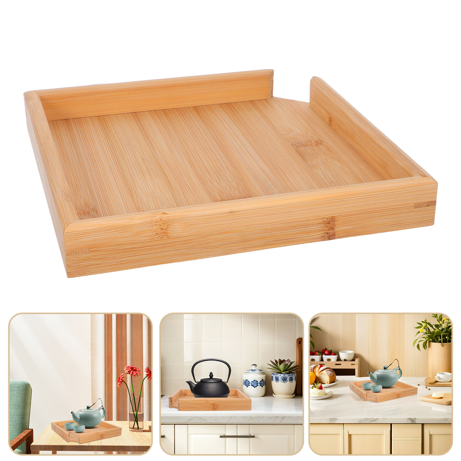 Vassoio da tè quadrato in bamb - Bamboo Tea Tray recensione e prezzo
