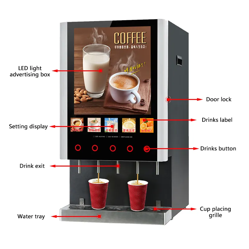 Macchina da Caffè Automatica S - Coffee Tea Vending Machine recensione e prezzo